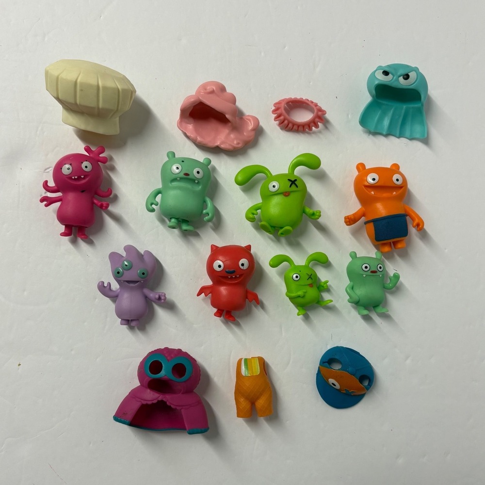 UglyDolls Mini Figure Lot with Mix and Match Accessories Ox Moxy Wage Babo